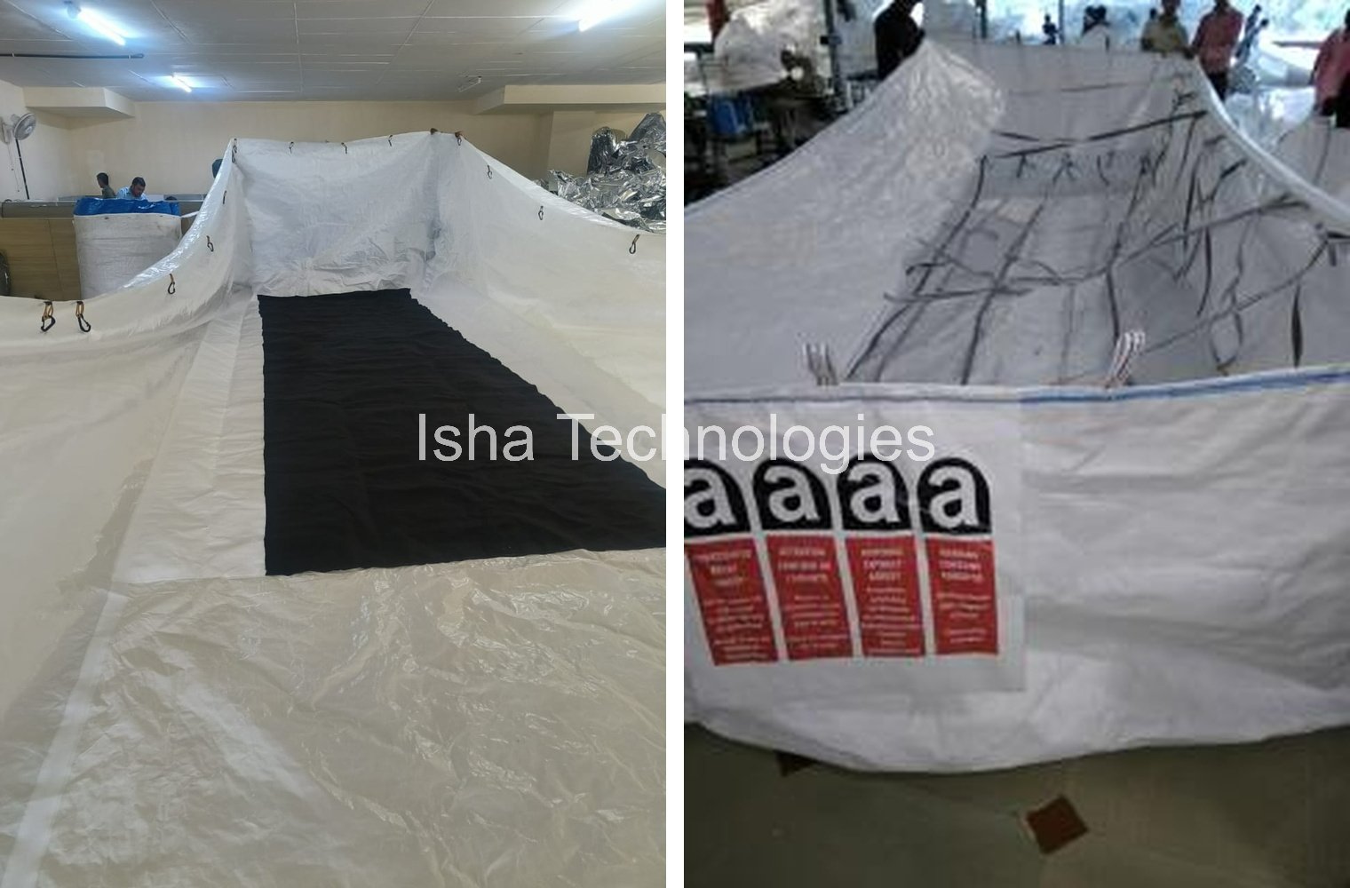 Palletised bulk bags ready for dispatch at Isha Technologies